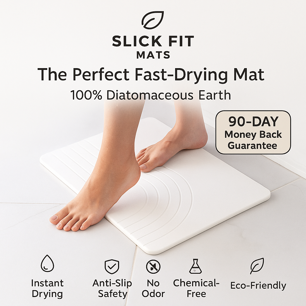 SlickFit™ Diatomite Stone Bath Mat